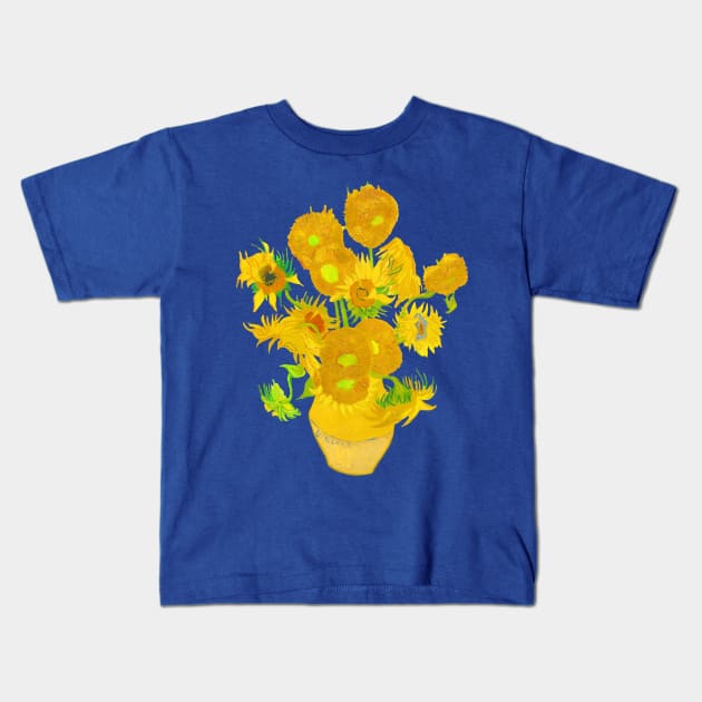 Sunflowers by Van Gogh Kids T-Shirt by RandomGoodness